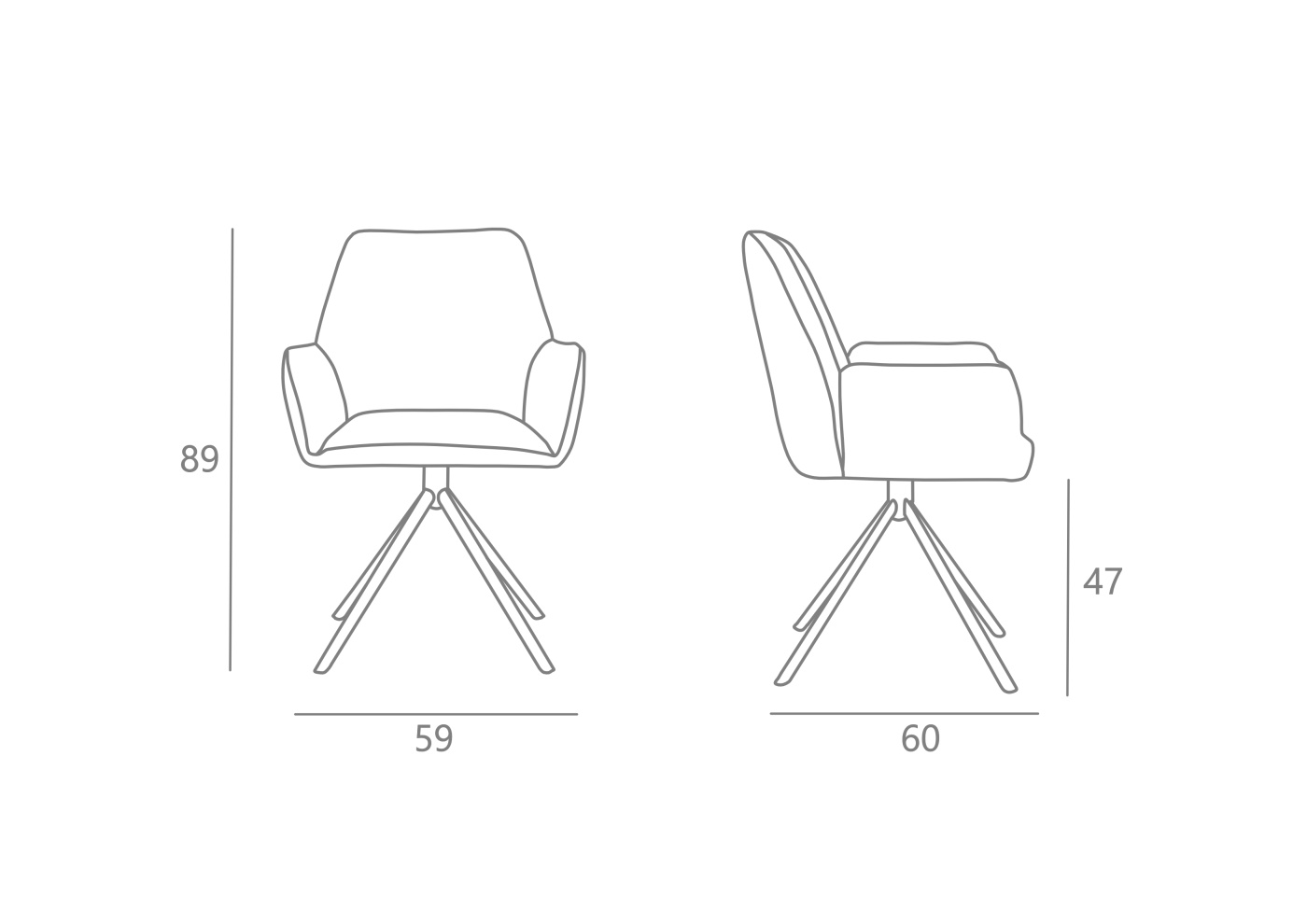 Una Royal Blue Dining Chair